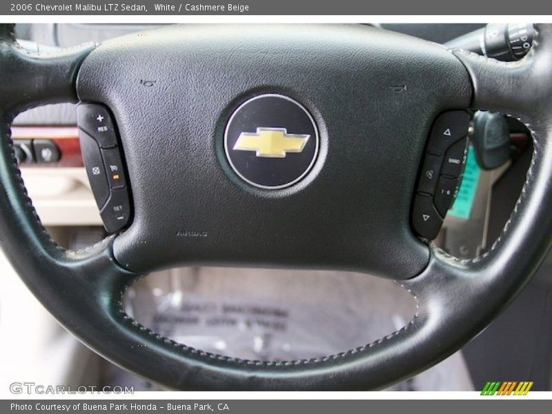 White / Cashmere Beige 2006 Chevrolet Malibu LTZ Sedan