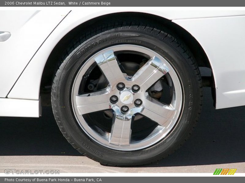 White / Cashmere Beige 2006 Chevrolet Malibu LTZ Sedan