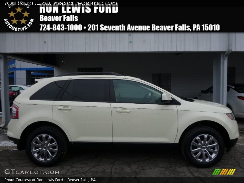 White Sand Tri-Coat Metallic / Camel 2008 Ford Edge SEL AWD