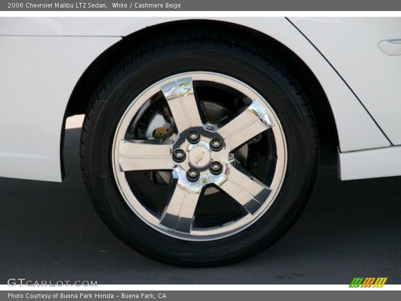 White / Cashmere Beige 2006 Chevrolet Malibu LTZ Sedan