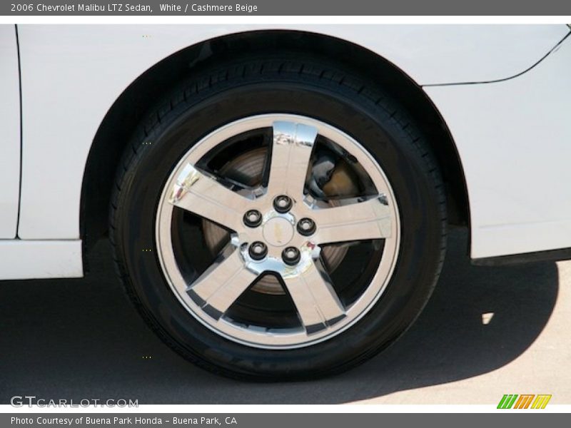White / Cashmere Beige 2006 Chevrolet Malibu LTZ Sedan