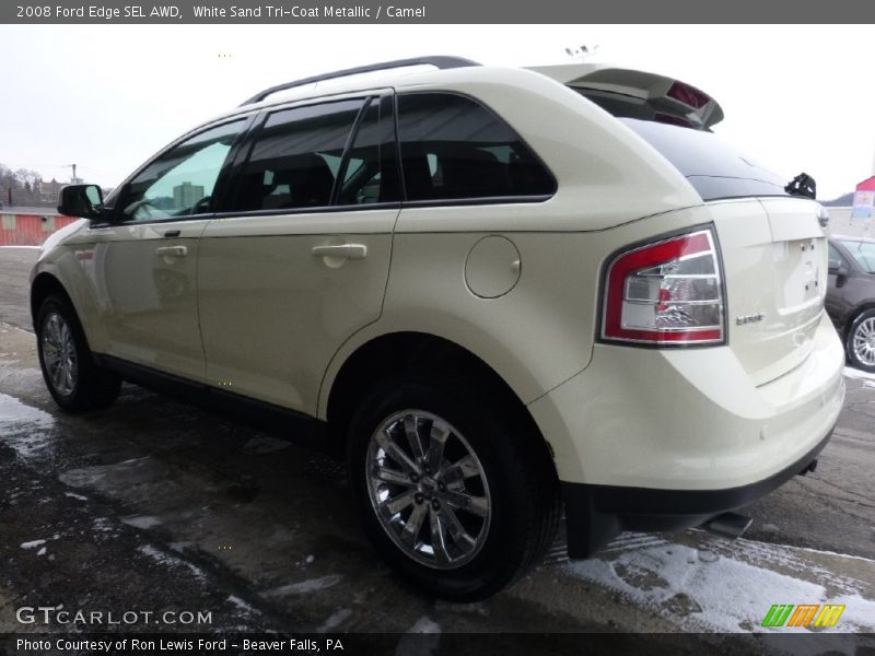 White Sand Tri-Coat Metallic / Camel 2008 Ford Edge SEL AWD