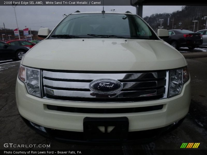 White Sand Tri-Coat Metallic / Camel 2008 Ford Edge SEL AWD