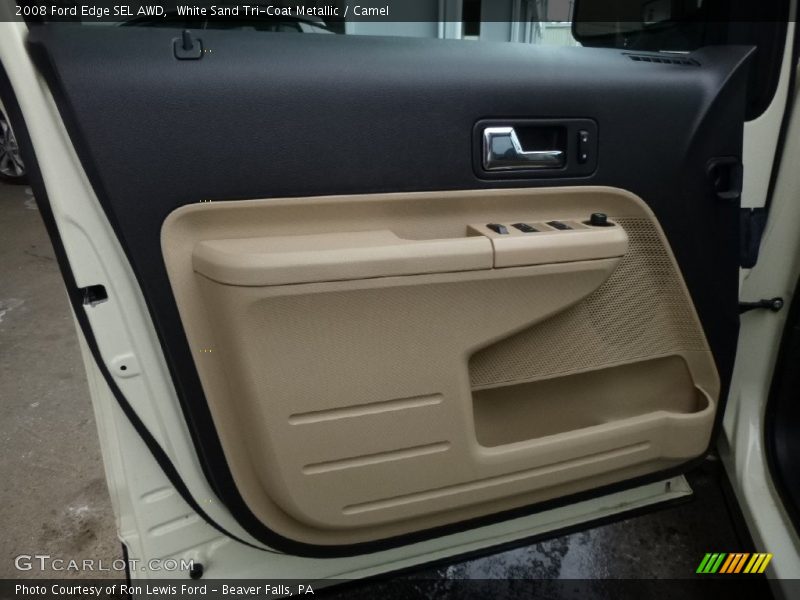White Sand Tri-Coat Metallic / Camel 2008 Ford Edge SEL AWD