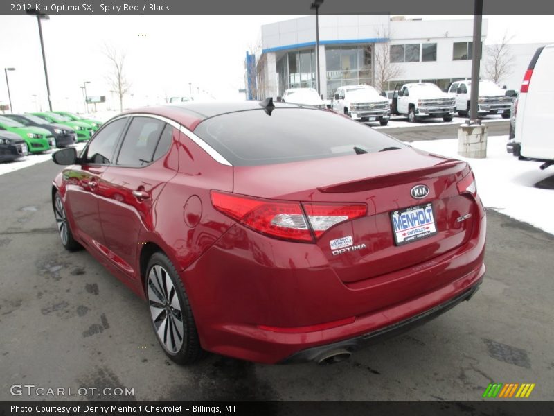 Spicy Red / Black 2012 Kia Optima SX