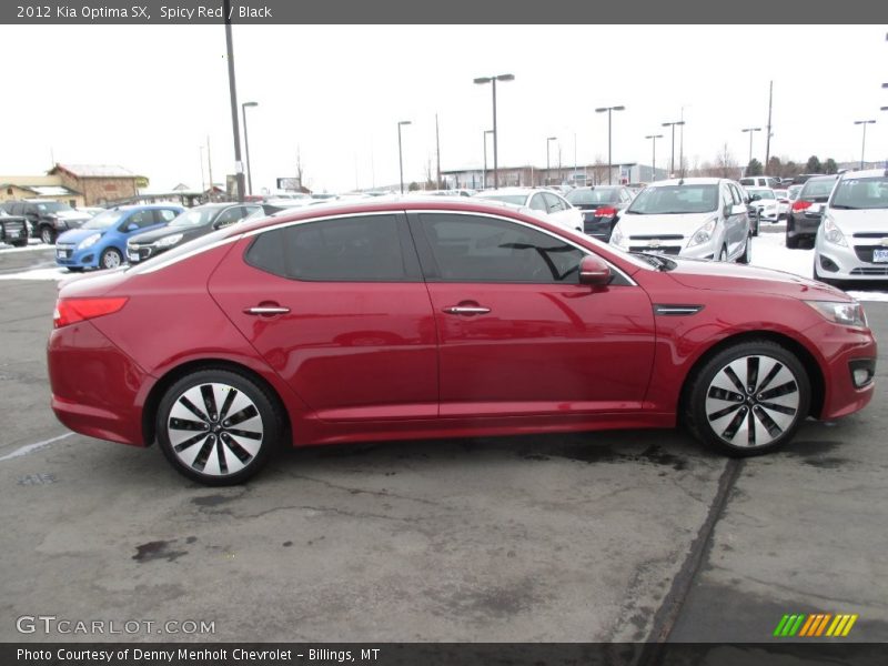 Spicy Red / Black 2012 Kia Optima SX