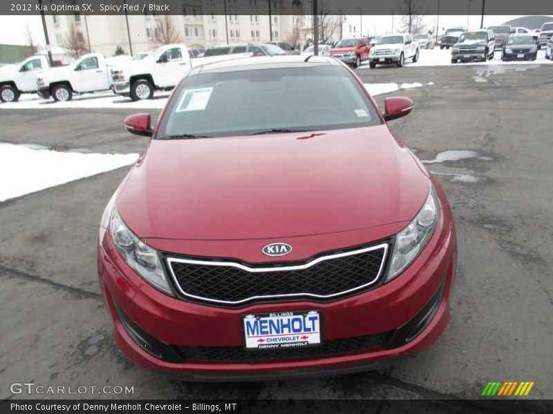 Spicy Red / Black 2012 Kia Optima SX