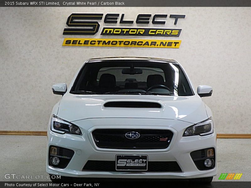 Crystal White Pearl / Carbon Black 2015 Subaru WRX STI Limited