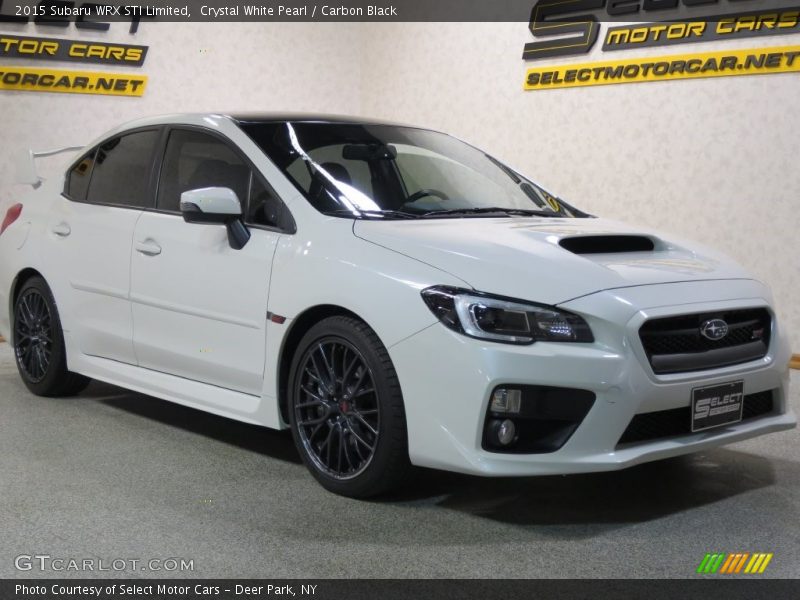 Crystal White Pearl / Carbon Black 2015 Subaru WRX STI Limited