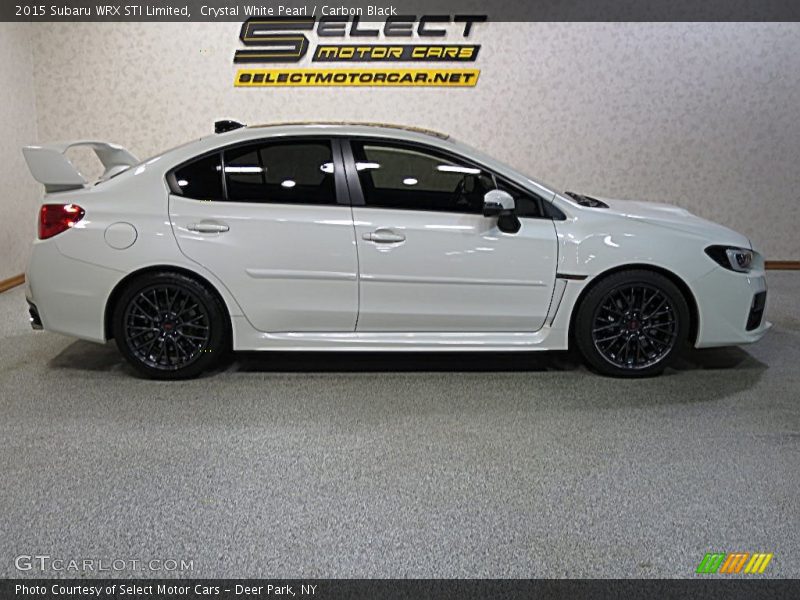 Crystal White Pearl / Carbon Black 2015 Subaru WRX STI Limited
