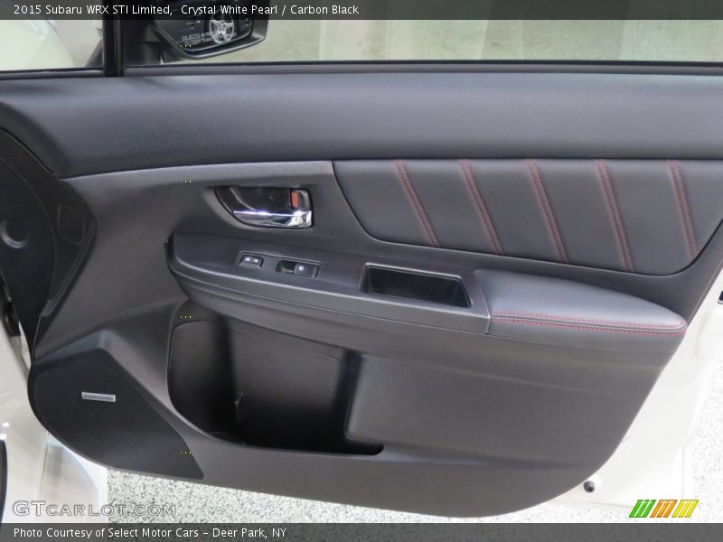 Crystal White Pearl / Carbon Black 2015 Subaru WRX STI Limited