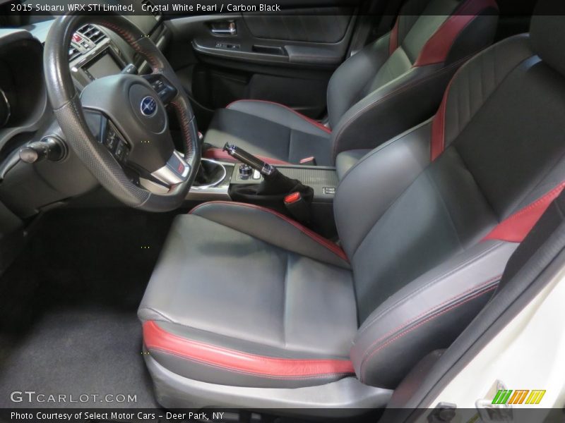 Crystal White Pearl / Carbon Black 2015 Subaru WRX STI Limited