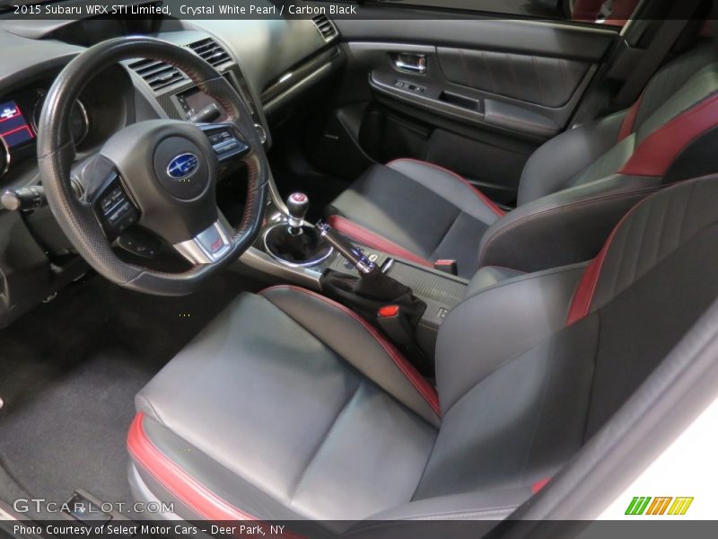 Crystal White Pearl / Carbon Black 2015 Subaru WRX STI Limited
