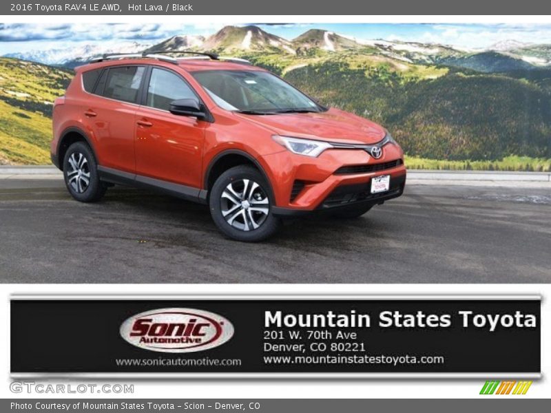 Hot Lava / Black 2016 Toyota RAV4 LE AWD