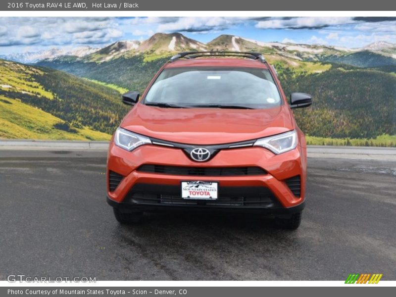 Hot Lava / Black 2016 Toyota RAV4 LE AWD