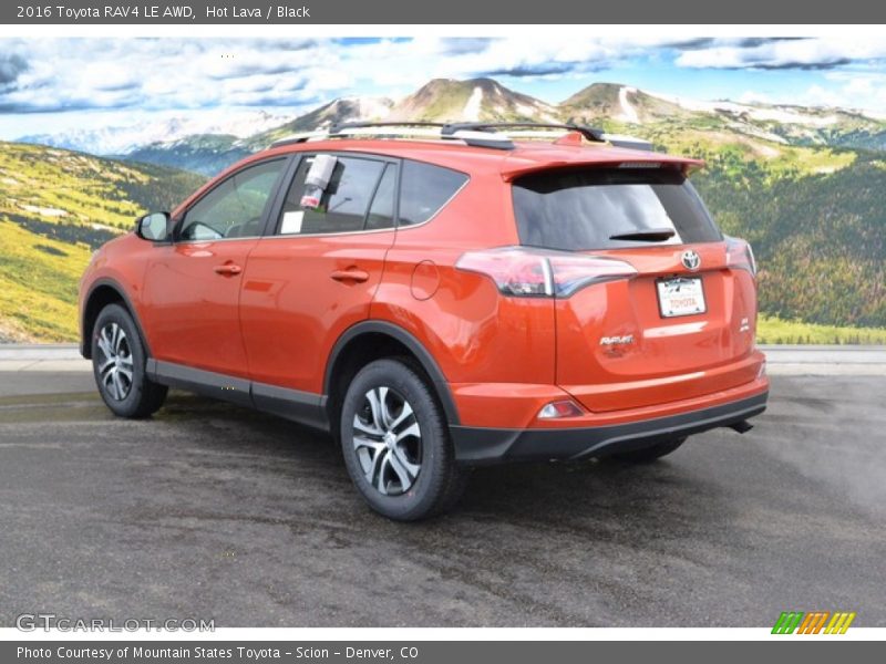 Hot Lava / Black 2016 Toyota RAV4 LE AWD