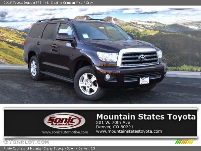 Sizzling Crimson Mica / Gray 2016 Toyota Sequoia SR5 4x4