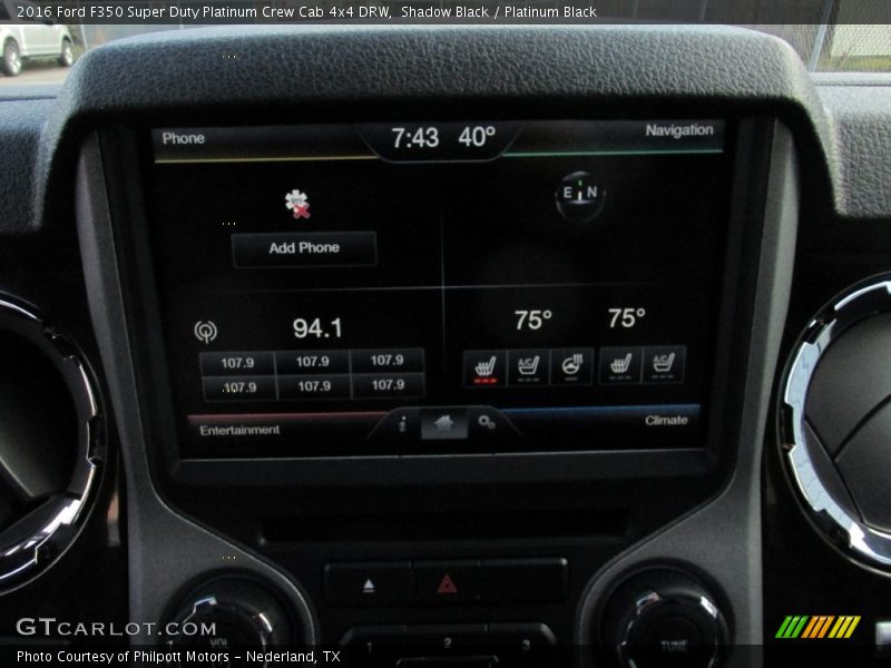 Shadow Black / Platinum Black 2016 Ford F350 Super Duty Platinum Crew Cab 4x4 DRW