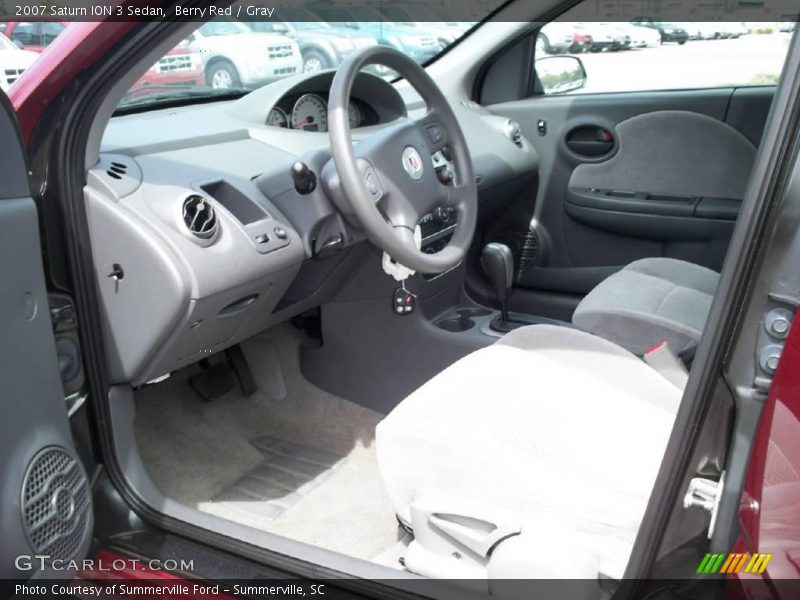 Berry Red / Gray 2007 Saturn ION 3 Sedan
