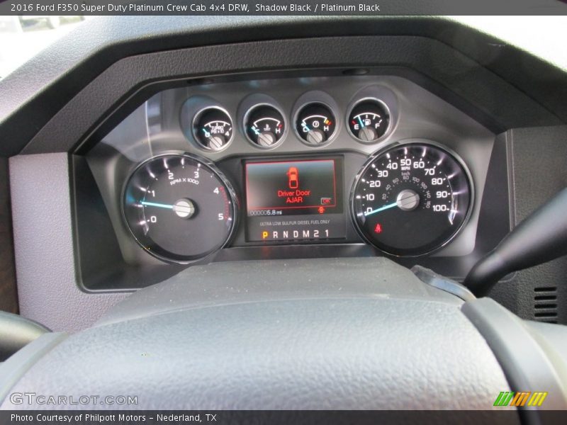 Shadow Black / Platinum Black 2016 Ford F350 Super Duty Platinum Crew Cab 4x4 DRW