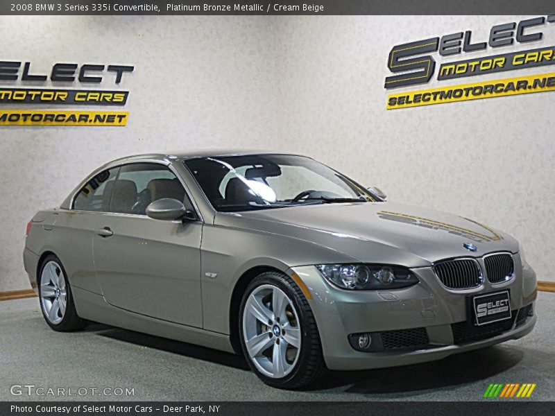 Platinum Bronze Metallic / Cream Beige 2008 BMW 3 Series 335i Convertible