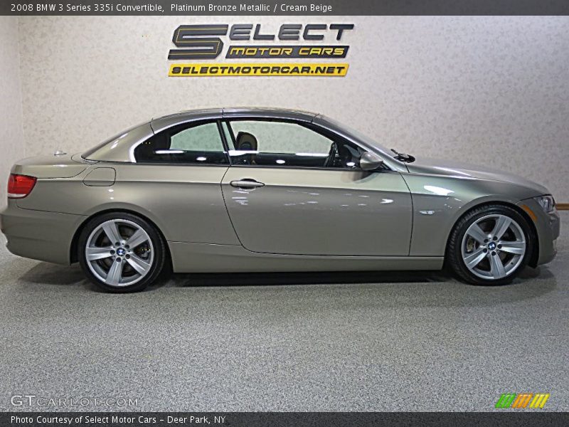 Platinum Bronze Metallic / Cream Beige 2008 BMW 3 Series 335i Convertible