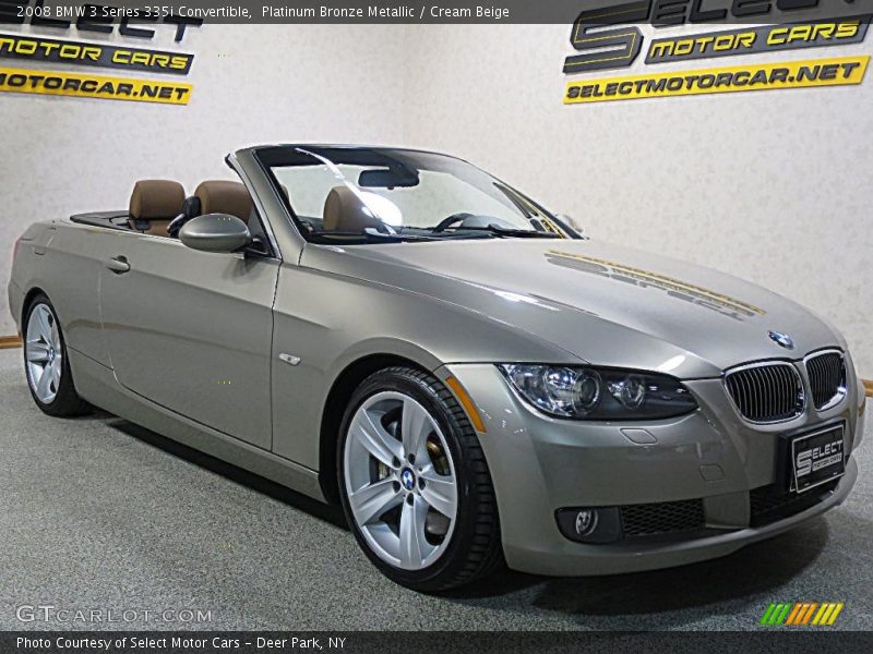 Platinum Bronze Metallic / Cream Beige 2008 BMW 3 Series 335i Convertible