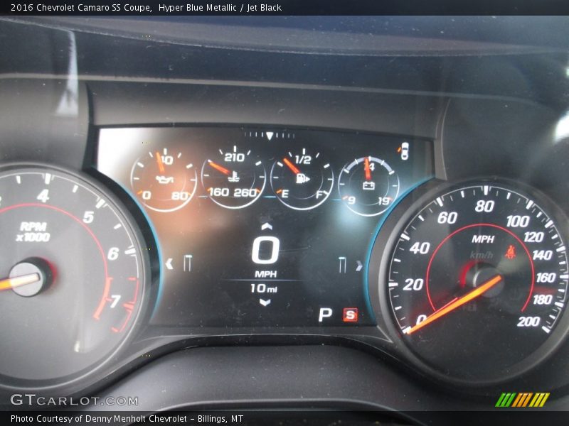 Hyper Blue Metallic / Jet Black 2016 Chevrolet Camaro SS Coupe
