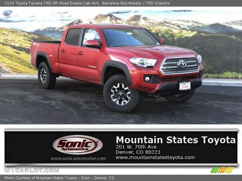 Barcelona Red Metallic / TRD Graphite 2016 Toyota Tacoma TRD Off-Road Double Cab 4x4