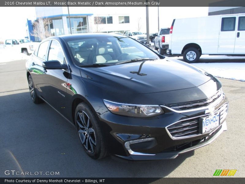 Mosaic Black Metallic / Dark Atmosphere/Medium Ash Gray 2016 Chevrolet Malibu LT