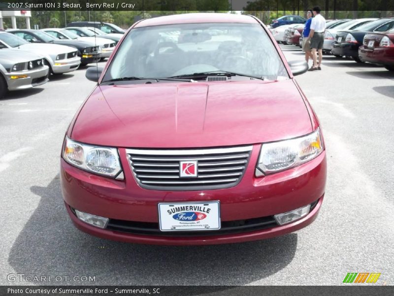 Berry Red / Gray 2007 Saturn ION 3 Sedan