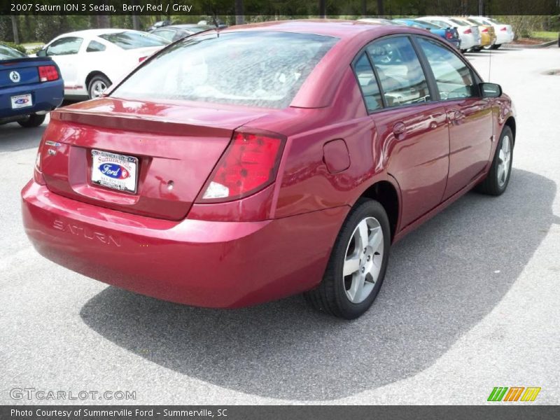 Berry Red / Gray 2007 Saturn ION 3 Sedan