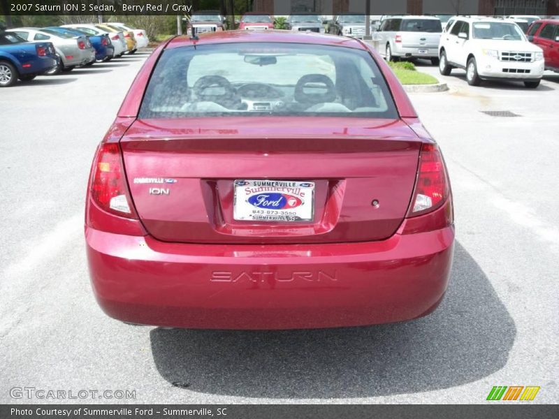 Berry Red / Gray 2007 Saturn ION 3 Sedan