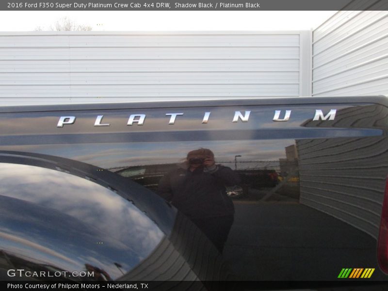 Shadow Black / Platinum Black 2016 Ford F350 Super Duty Platinum Crew Cab 4x4 DRW