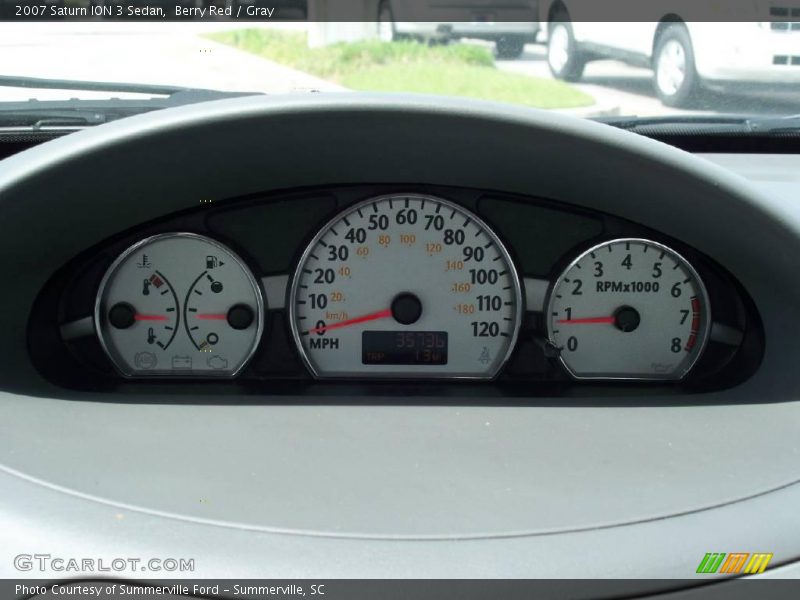 Berry Red / Gray 2007 Saturn ION 3 Sedan