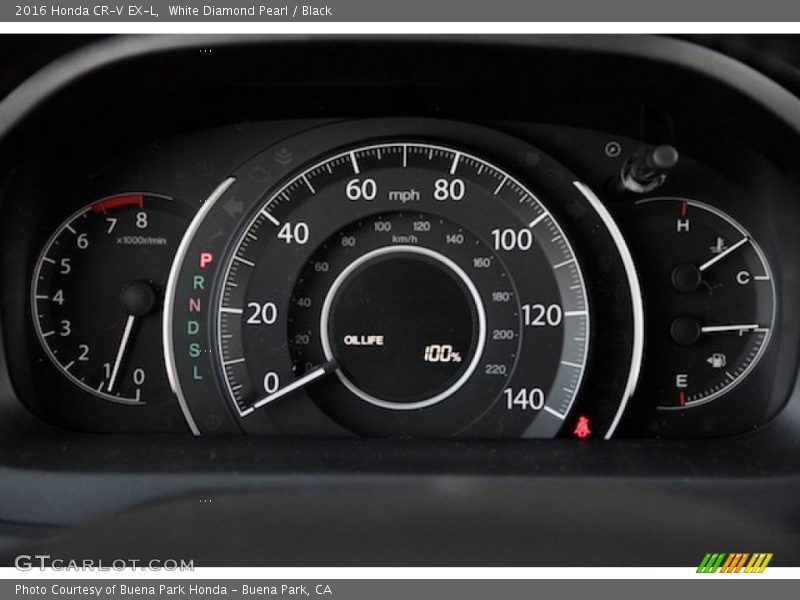 White Diamond Pearl / Black 2016 Honda CR-V EX-L