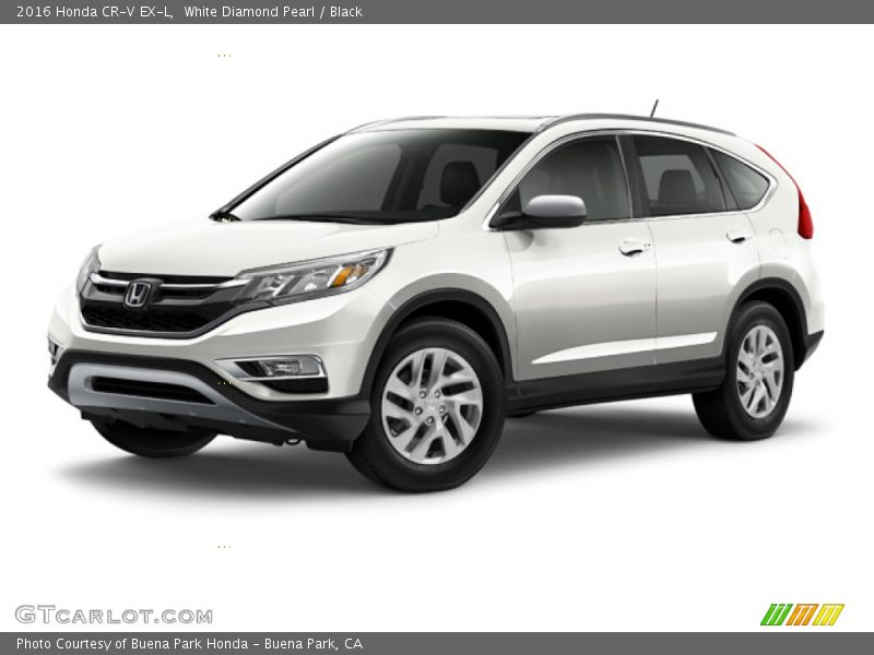 White Diamond Pearl / Black 2016 Honda CR-V EX-L