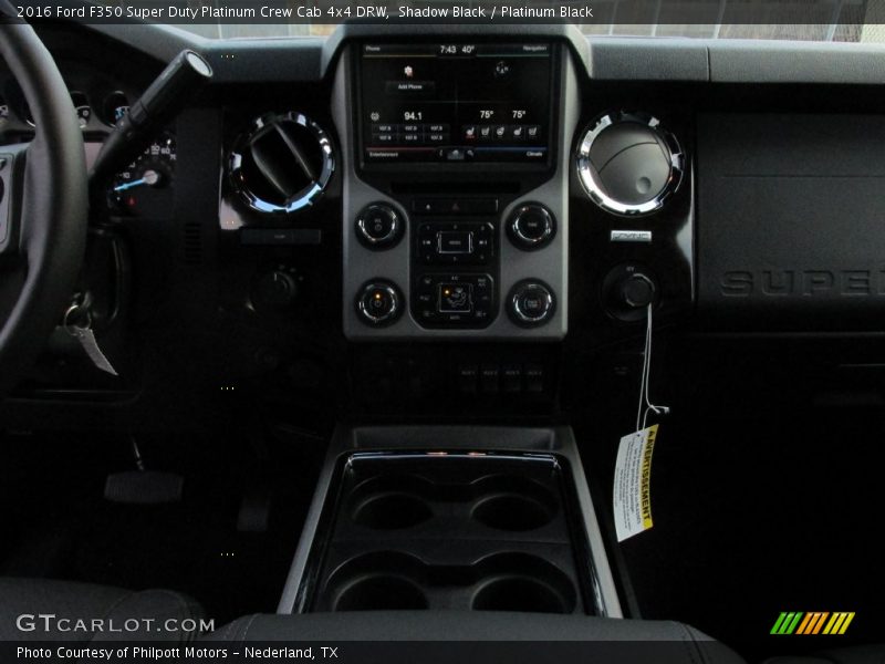 Shadow Black / Platinum Black 2016 Ford F350 Super Duty Platinum Crew Cab 4x4 DRW