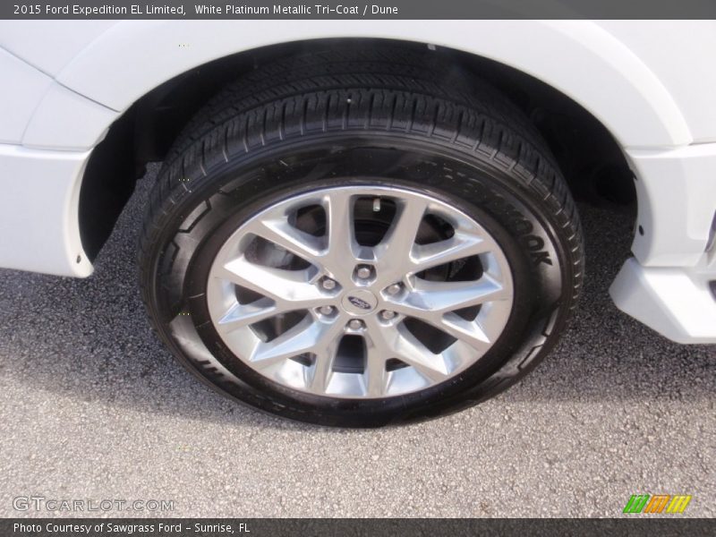 White Platinum Metallic Tri-Coat / Dune 2015 Ford Expedition EL Limited