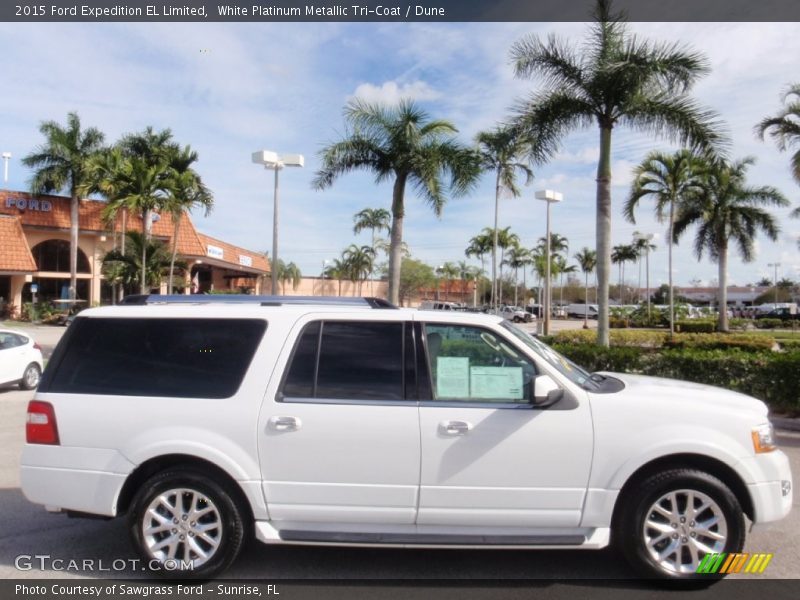 White Platinum Metallic Tri-Coat / Dune 2015 Ford Expedition EL Limited