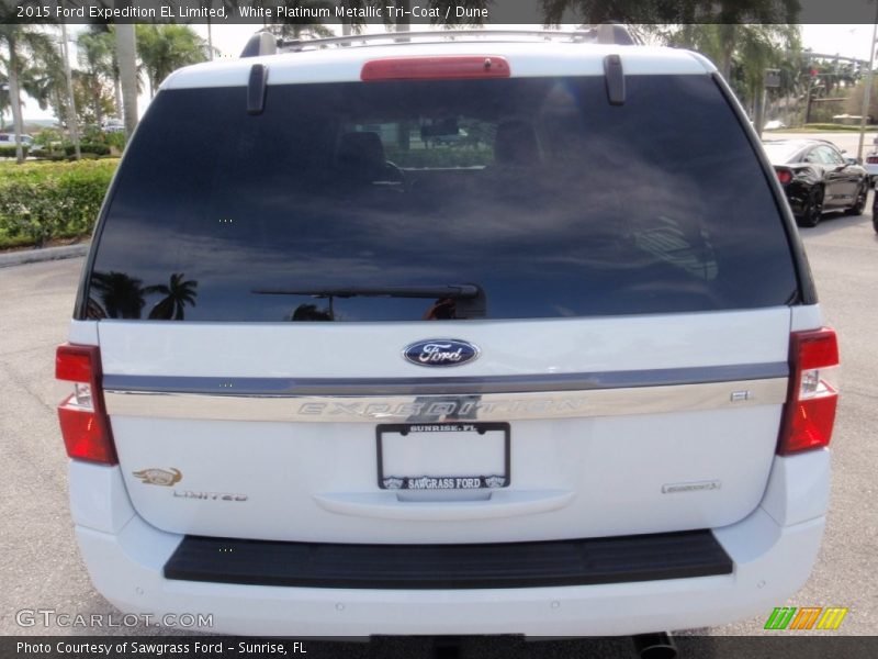 White Platinum Metallic Tri-Coat / Dune 2015 Ford Expedition EL Limited