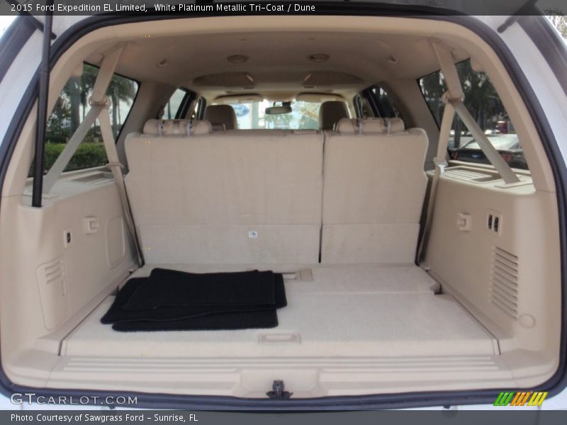 White Platinum Metallic Tri-Coat / Dune 2015 Ford Expedition EL Limited