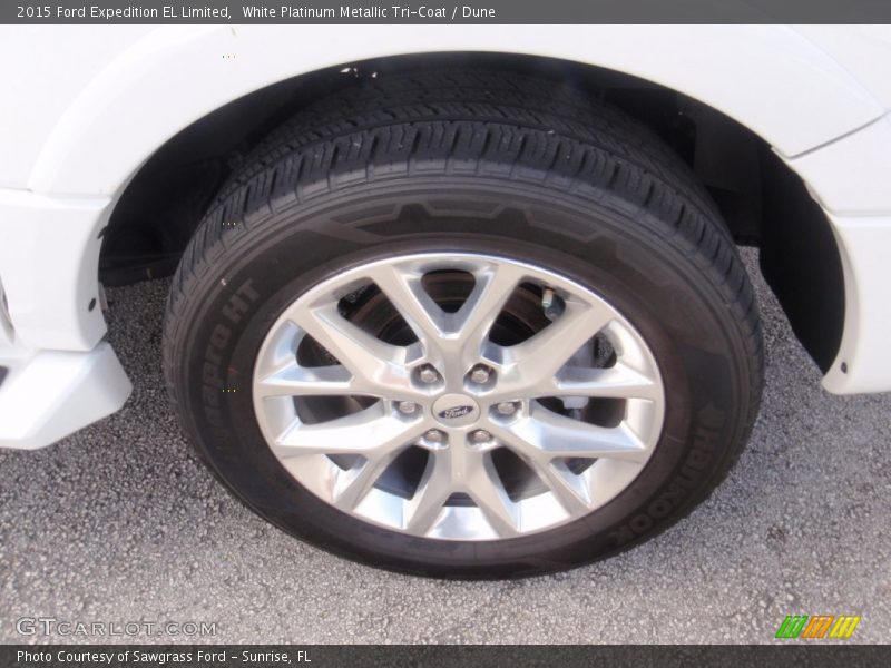 White Platinum Metallic Tri-Coat / Dune 2015 Ford Expedition EL Limited