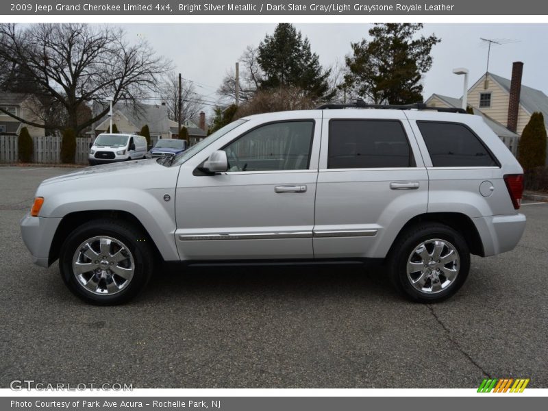 Bright Silver Metallic / Dark Slate Gray/Light Graystone Royale Leather 2009 Jeep Grand Cherokee Limited 4x4