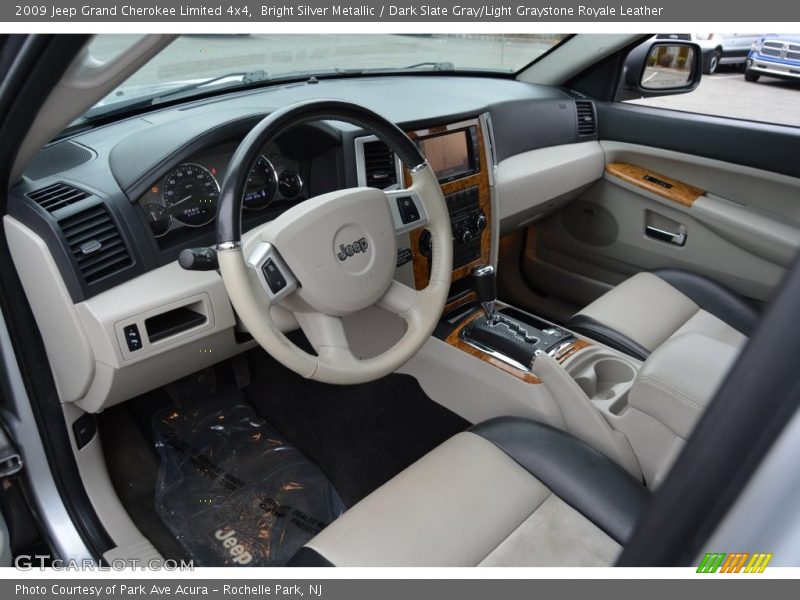 Bright Silver Metallic / Dark Slate Gray/Light Graystone Royale Leather 2009 Jeep Grand Cherokee Limited 4x4