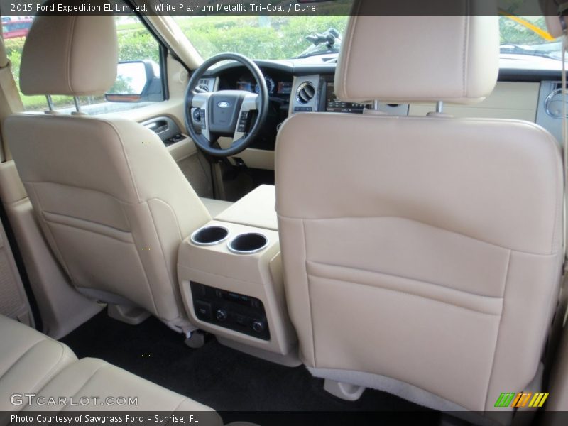 White Platinum Metallic Tri-Coat / Dune 2015 Ford Expedition EL Limited