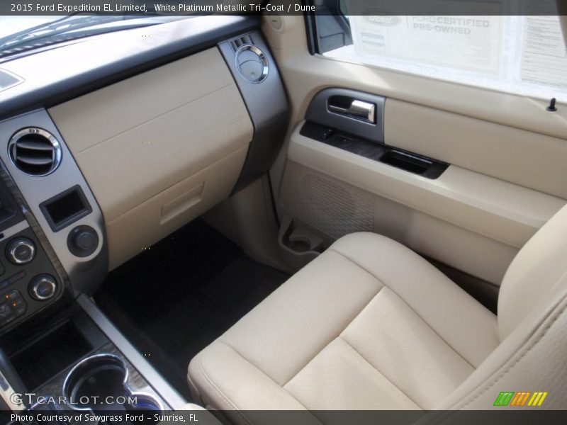 White Platinum Metallic Tri-Coat / Dune 2015 Ford Expedition EL Limited