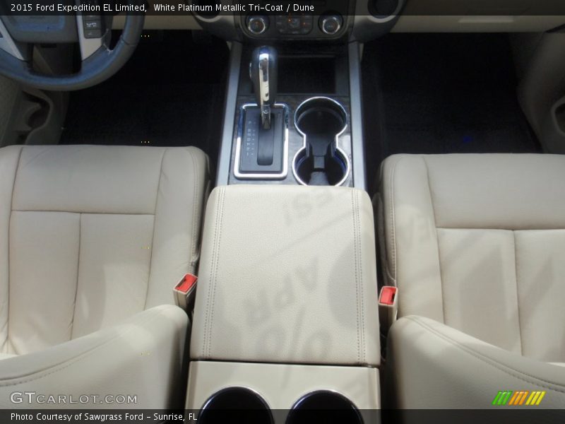 White Platinum Metallic Tri-Coat / Dune 2015 Ford Expedition EL Limited