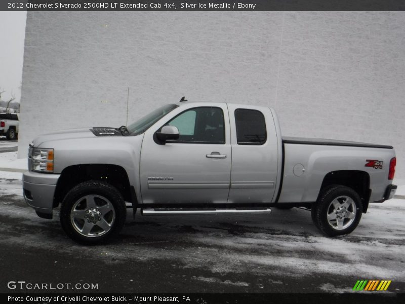 Silver Ice Metallic / Ebony 2012 Chevrolet Silverado 2500HD LT Extended Cab 4x4