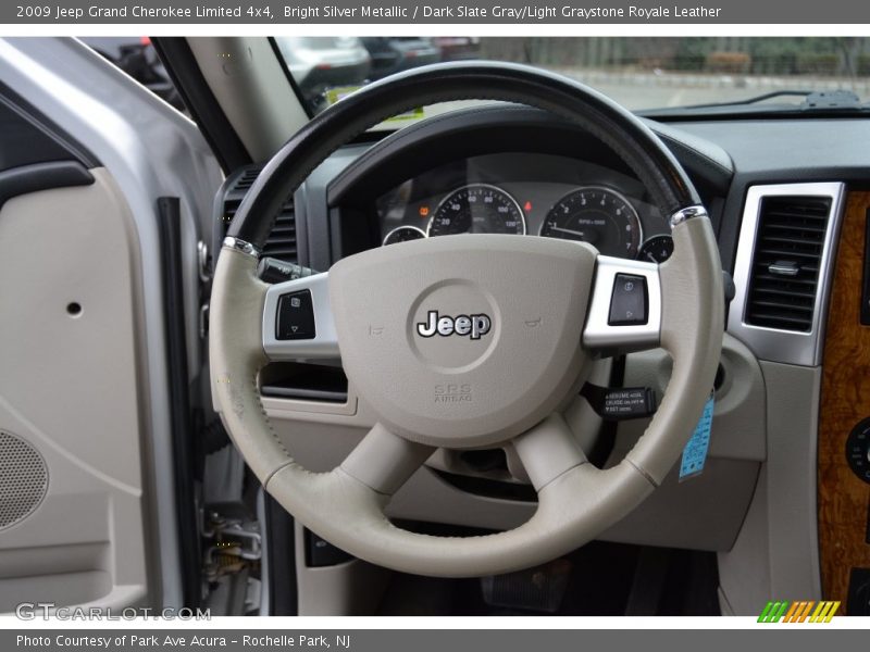 Bright Silver Metallic / Dark Slate Gray/Light Graystone Royale Leather 2009 Jeep Grand Cherokee Limited 4x4